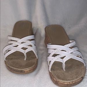 SO White Sandals Never Worn